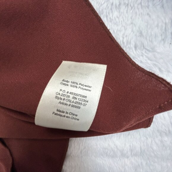 Aritzia Wilfred Womens Pozzi Open Tie Sleeve Blouse Size XS Burgundy Boat Neck - Picture 5 of 9